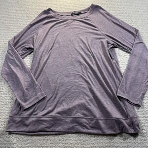 Automet Womens Long‎ Sleeve Pullover Top Diagonal Seams Size Large Purple